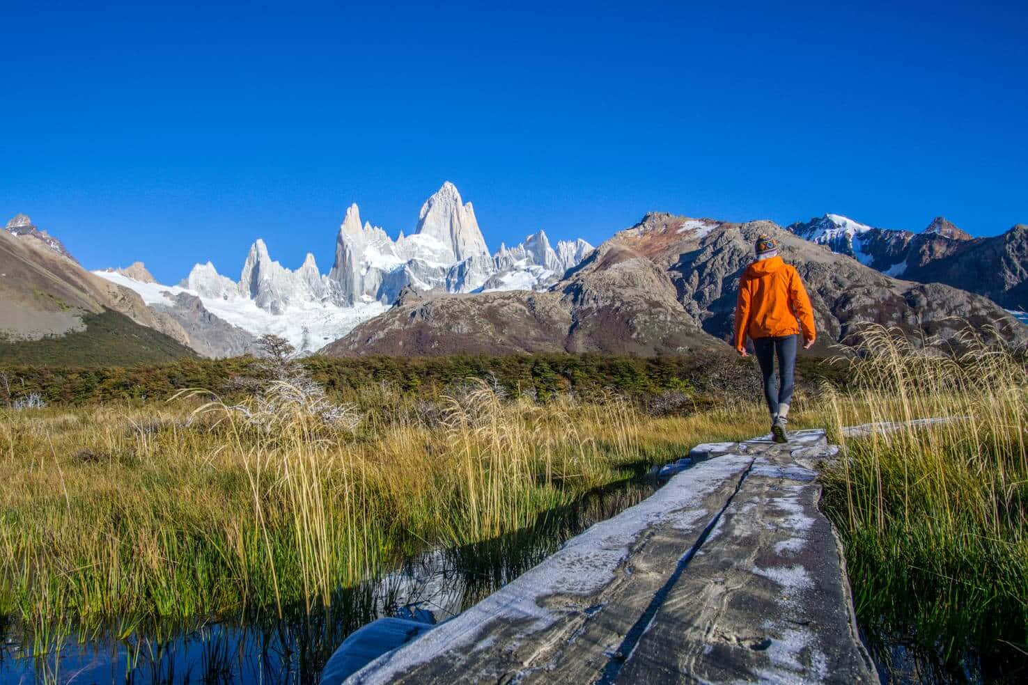 A Nice Day In El Chalten Village Wallpaper