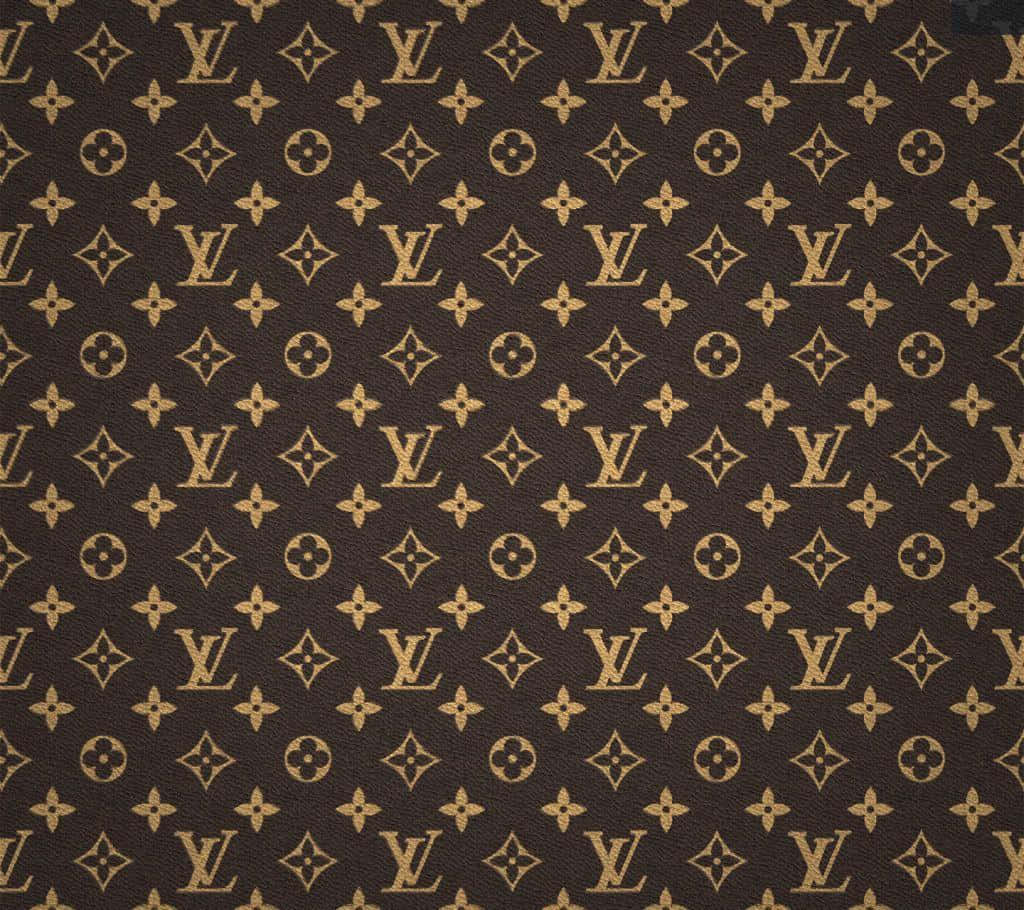 A Pattern Of Classic Louis Vuitton Monogram Print Wallpaper