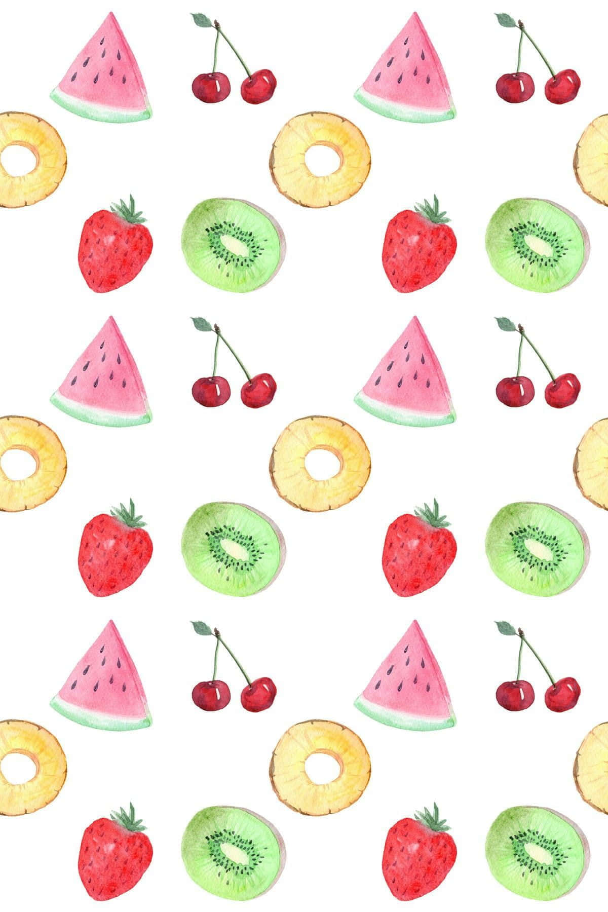 A Pattern Of Fruit And Berries Wallpaper