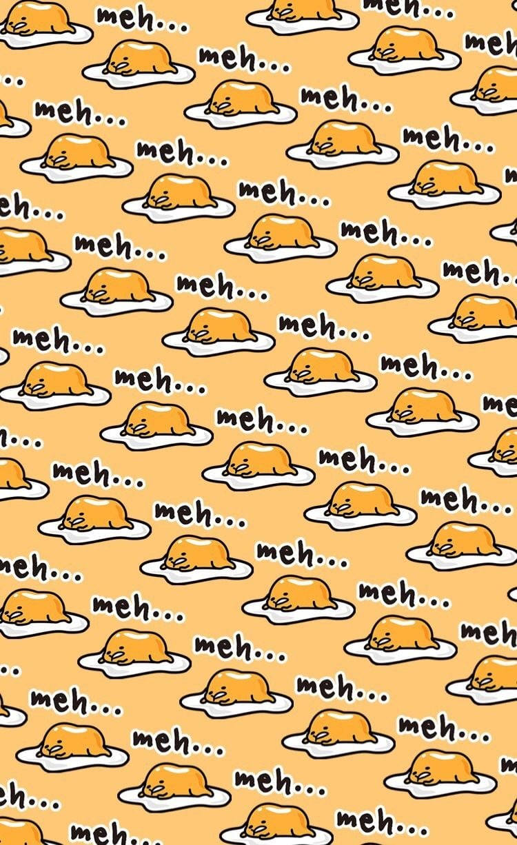 A Pattern With A Yellow Background And A Yellow Cat Wallpaper