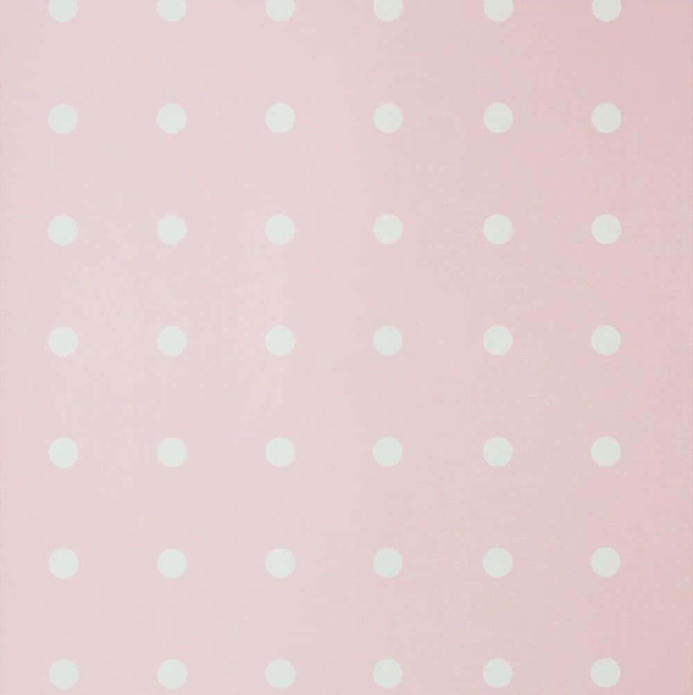 A Pink Polka Dot Wallpaper With White Dots Wallpaper