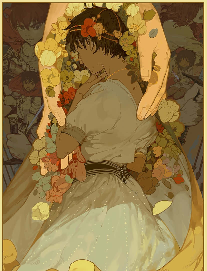 A Poignant Portrait Of Casca From Berserk Wallpaper