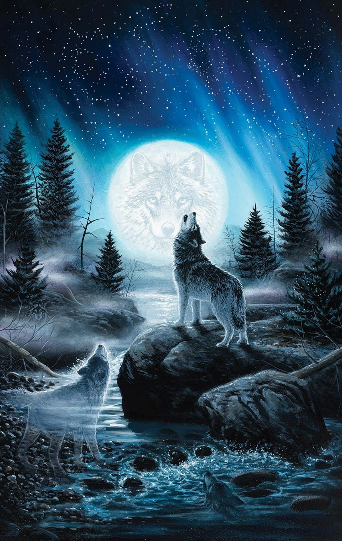 A Powerful, Beautiful Wolf Wallpaper