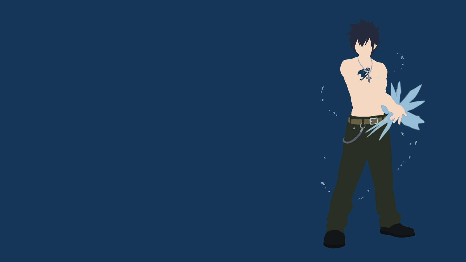 A Powerful Display Of Gray Fullbuster's Ice Magic Skills Wallpaper