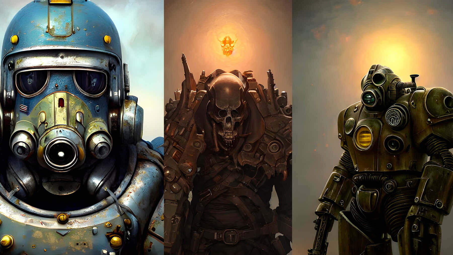 A Powerful Fallout 4 Hero In Advanced Power Armor Wallpaper