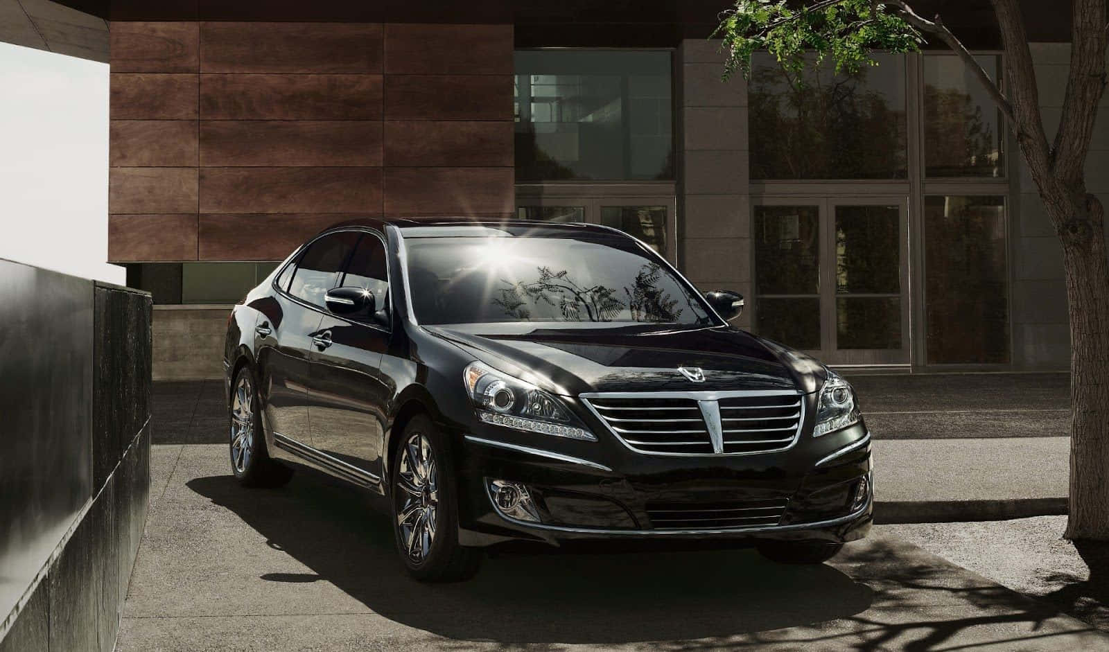 A Pristine Hyundai Equus Showcasing Elegance And Power Wallpaper