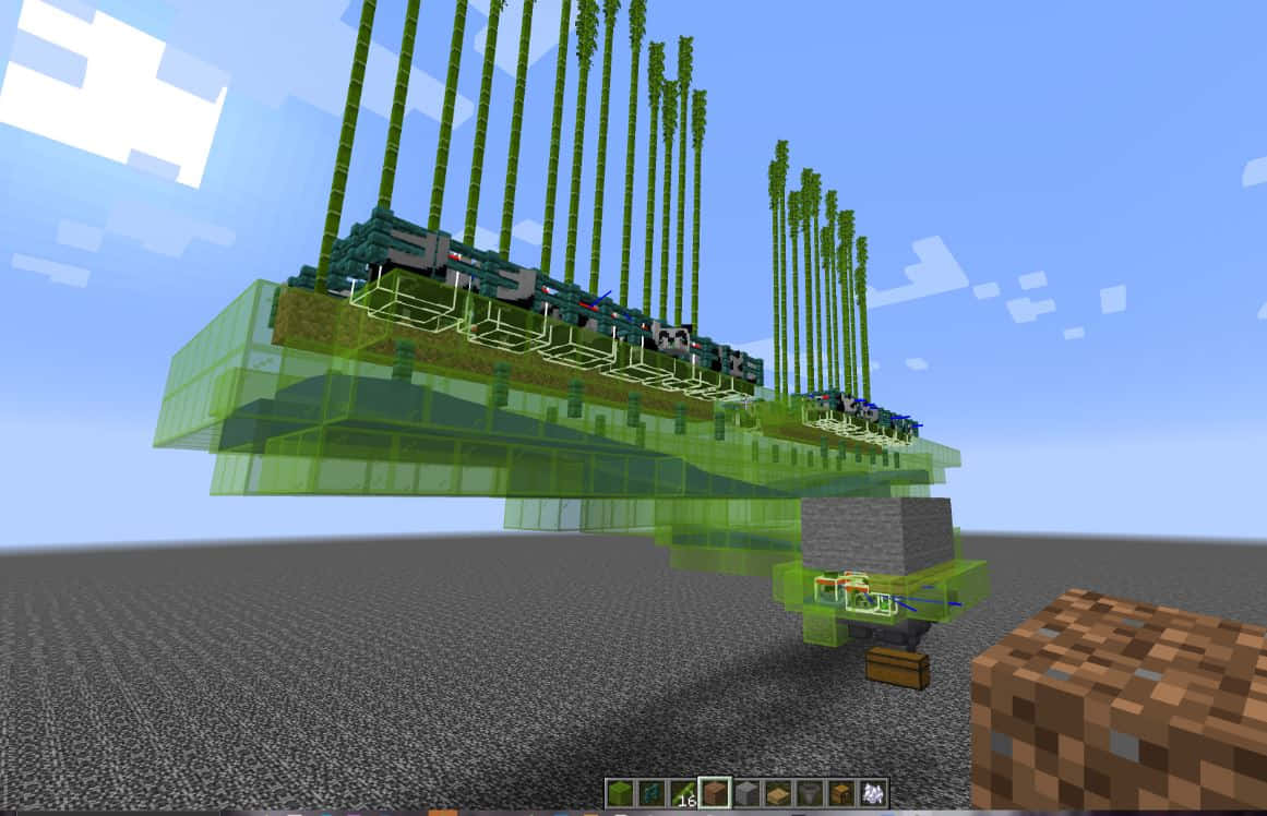 A Productive Minecraft Slime Farm In Action Wallpaper