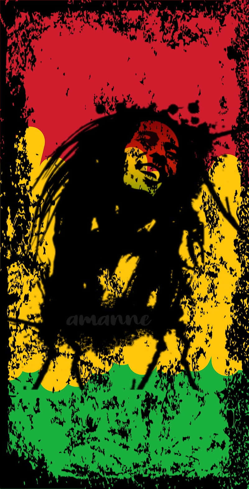 A Rastafari Man Adorned In Reggae Colours. Wallpaper