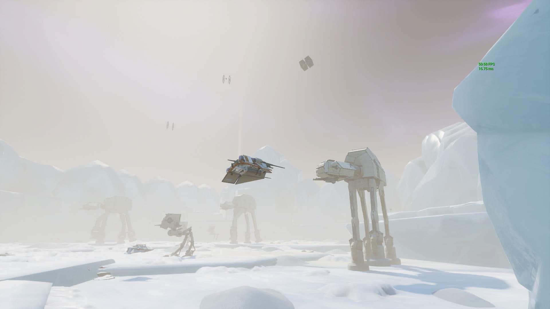 A Realistic Rendering Of The Iconic Star Wars At-at Wallpaper