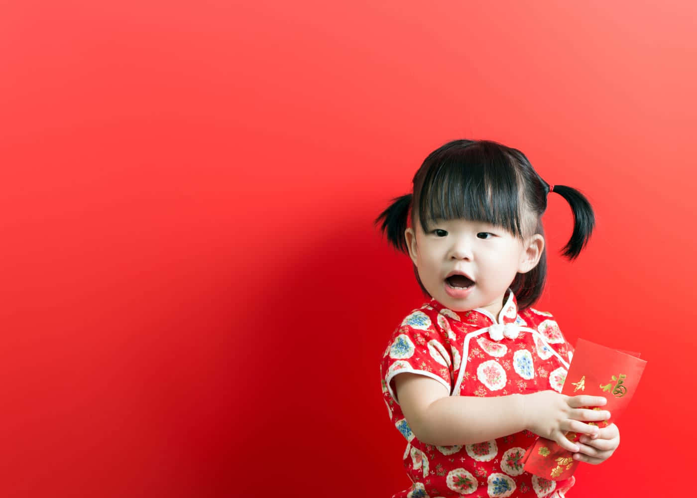 A Red Envelope With A Blossom Pattern Wallpaper