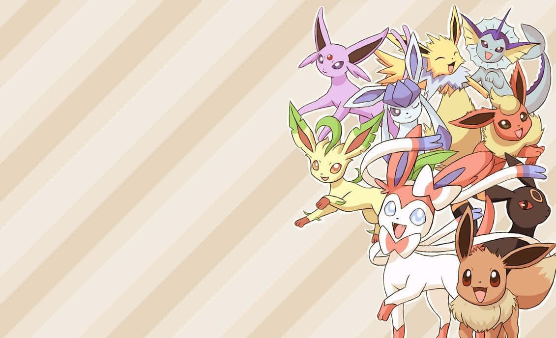 A Roaring Collection Of Eeveelutions! Wallpaper