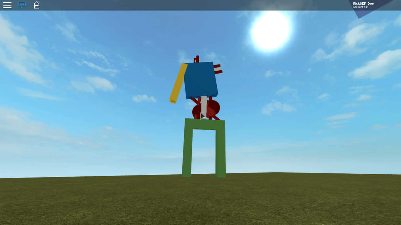 A Roblox Noob Celebrates Leveling Up Wallpaper