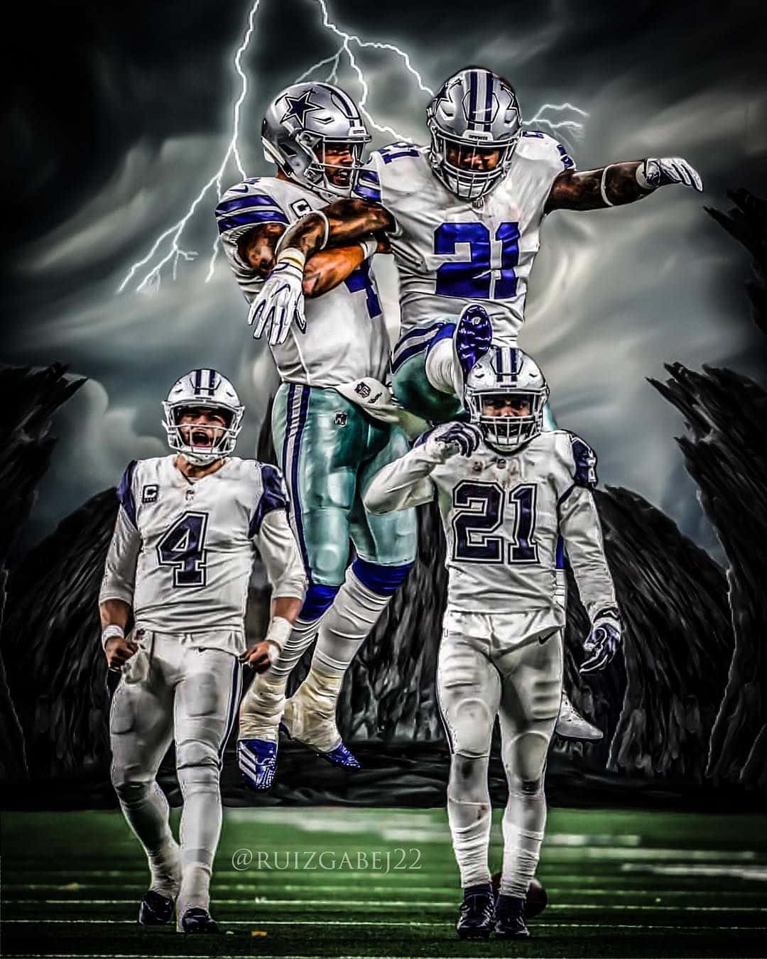 A Roster Of Elite Dallas Cowboys Players Wallpaper