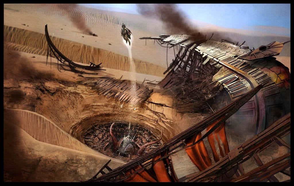 A Sarlacc Pit, A Creature From The Star Wars Universe. Wallpaper