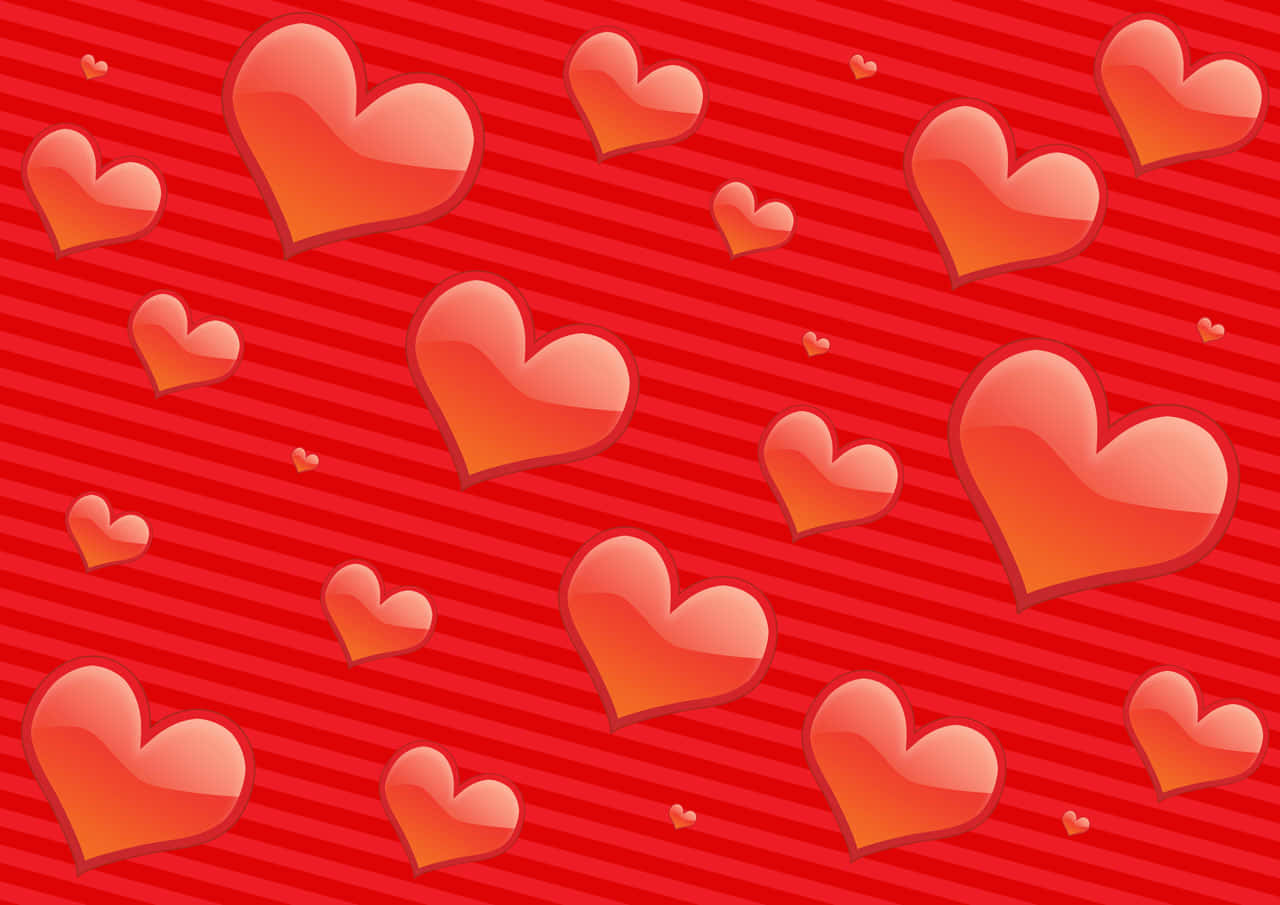 A Seamless Heart Pattern Background Wallpaper