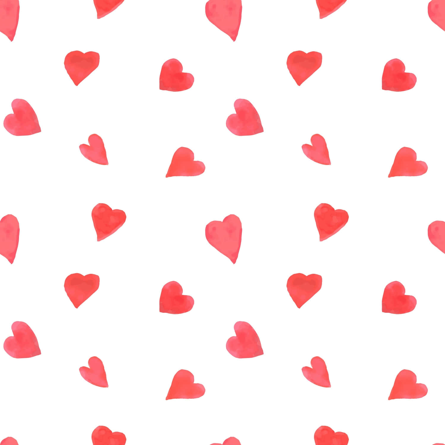 A Seamless Heart Pattern In Vibrant Red Shades Wallpaper