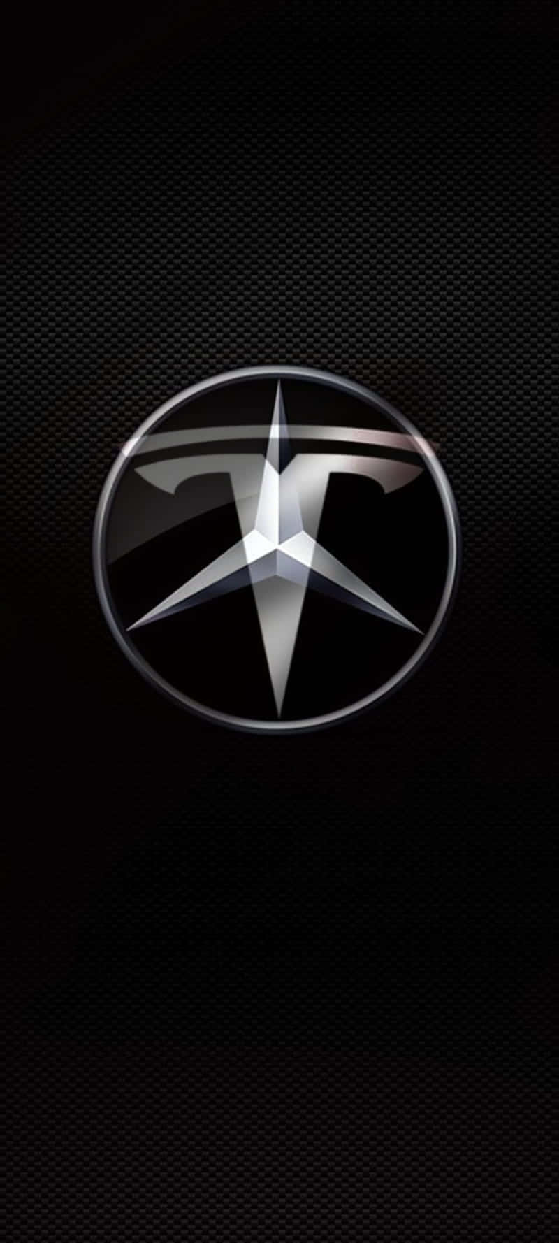 A Silver Logo On A Black Background Wallpaper