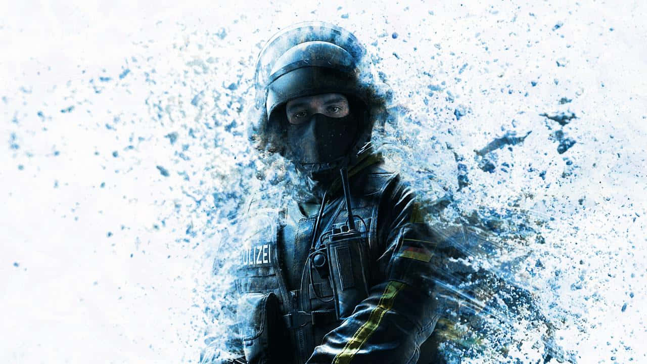 A Skilled Bandit From Rainbow Six Siege Deploying His Gadget In-game Wallpaper