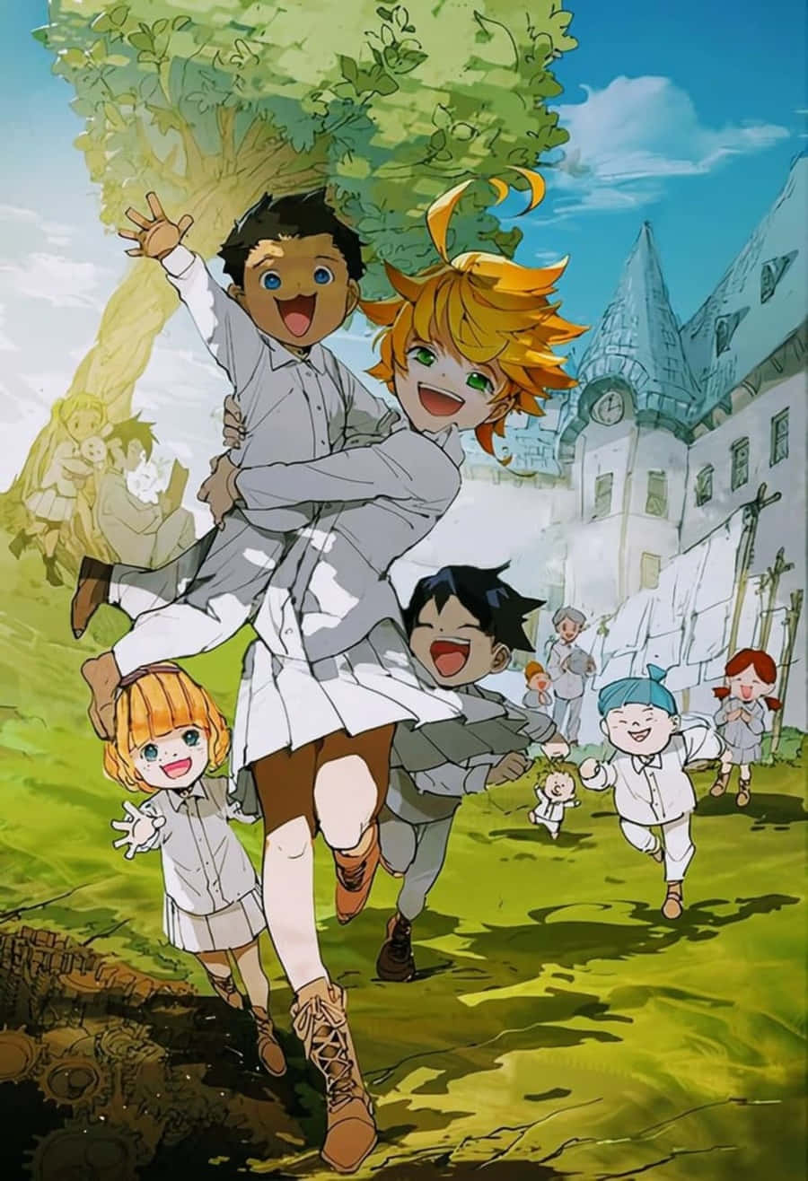 A Smiling Phil From The Promised Neverland Wallpaper