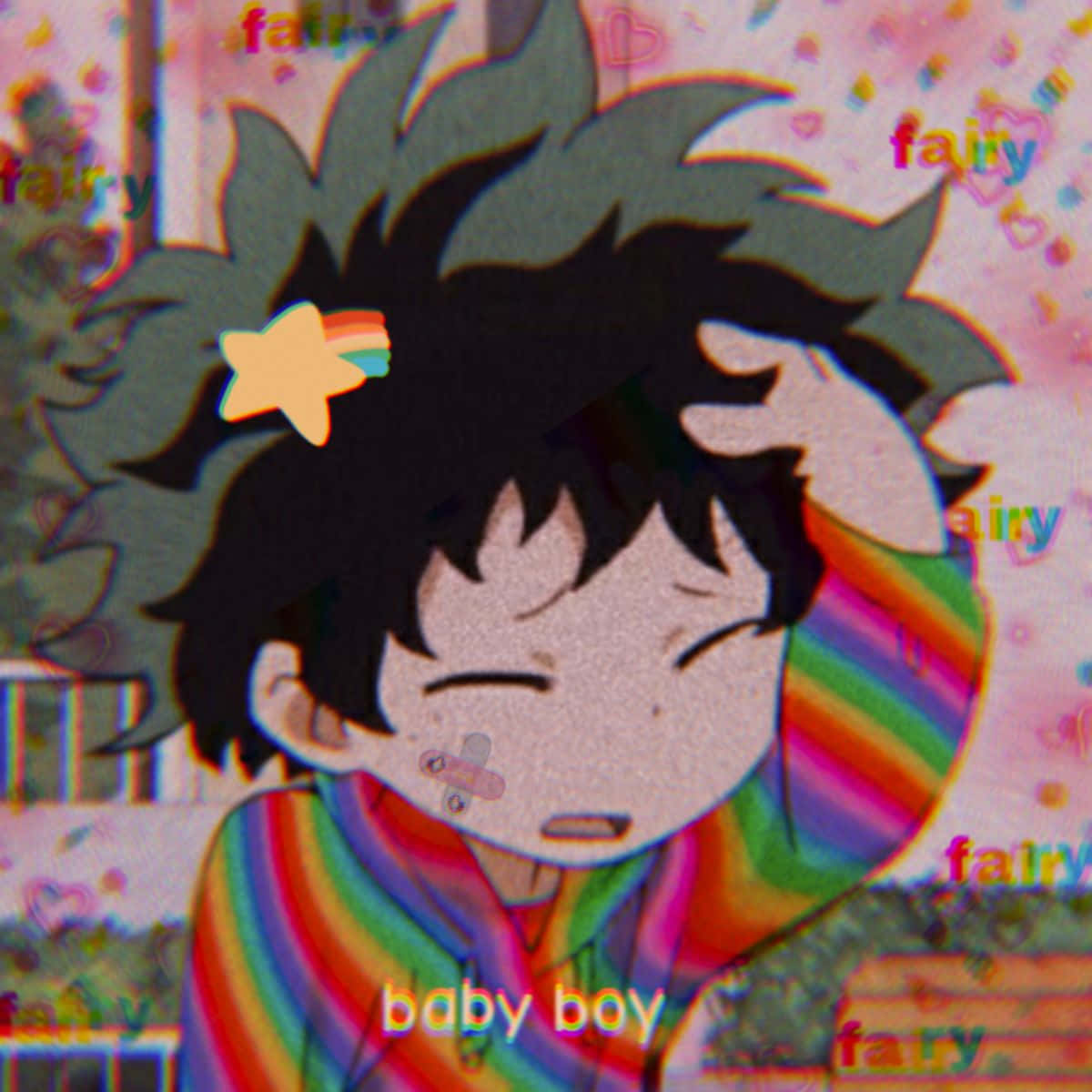 A Soft, Gentle Smile On Baby Deku Wallpaper