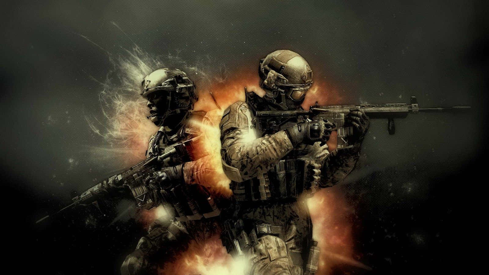 A Soldier Fighting In The Heat Of Battle With Call Of Duty: Black Ops Wallpaper