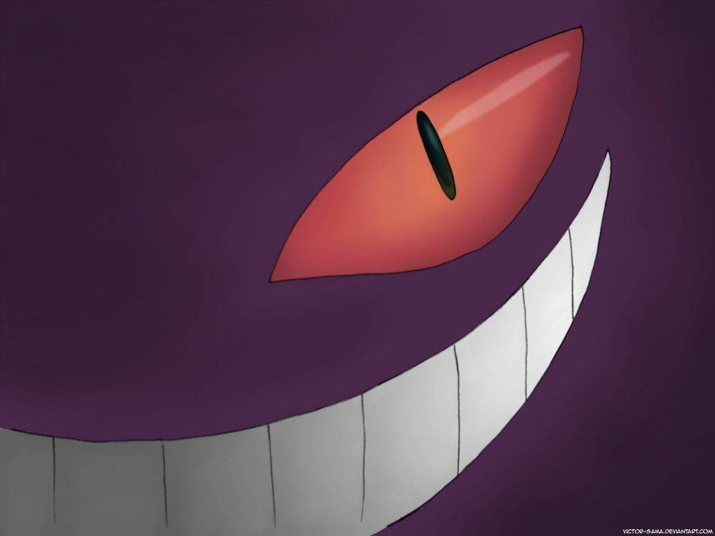 A Spooky Gengar Haunts The Darkness Wallpaper