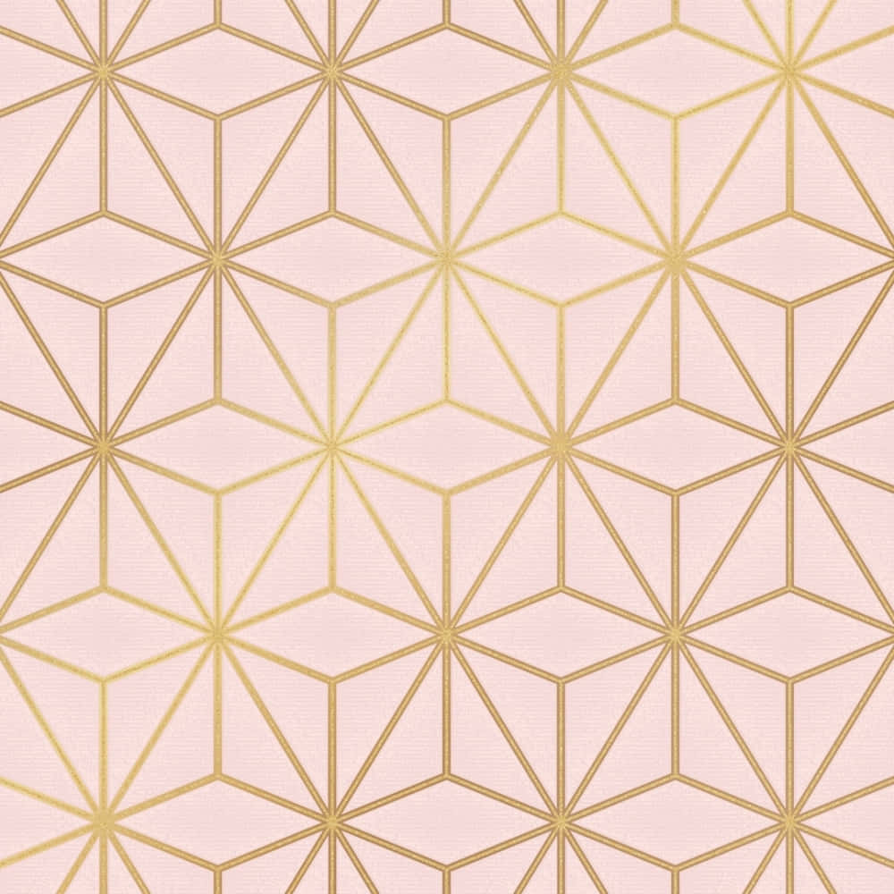 A Striking Combination Of Light Pink And Gold, Creating An Elegant Statement Look. Wallpaper