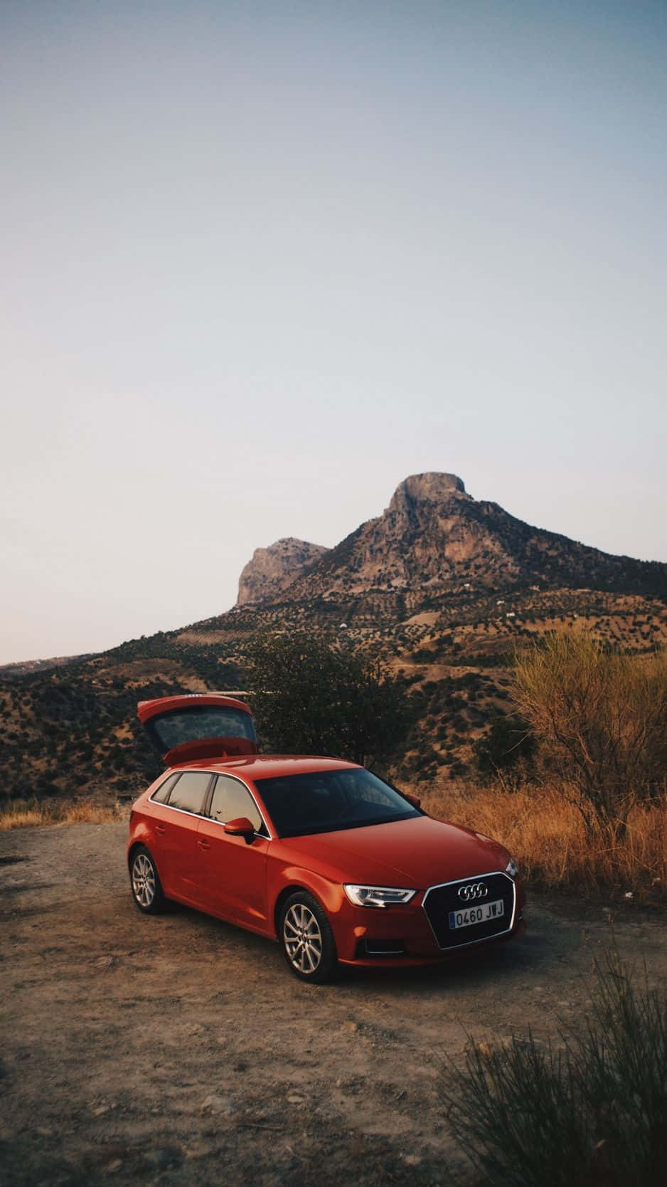 A Stunning Audi Q5 With Blue Sky Background Wallpaper