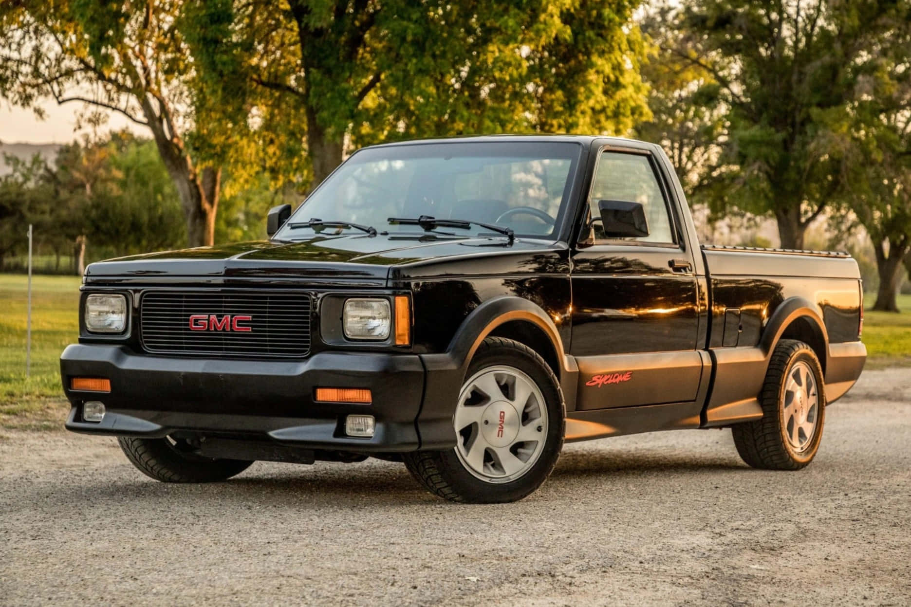 A Stunning Gmc Syclone In Action Wallpaper