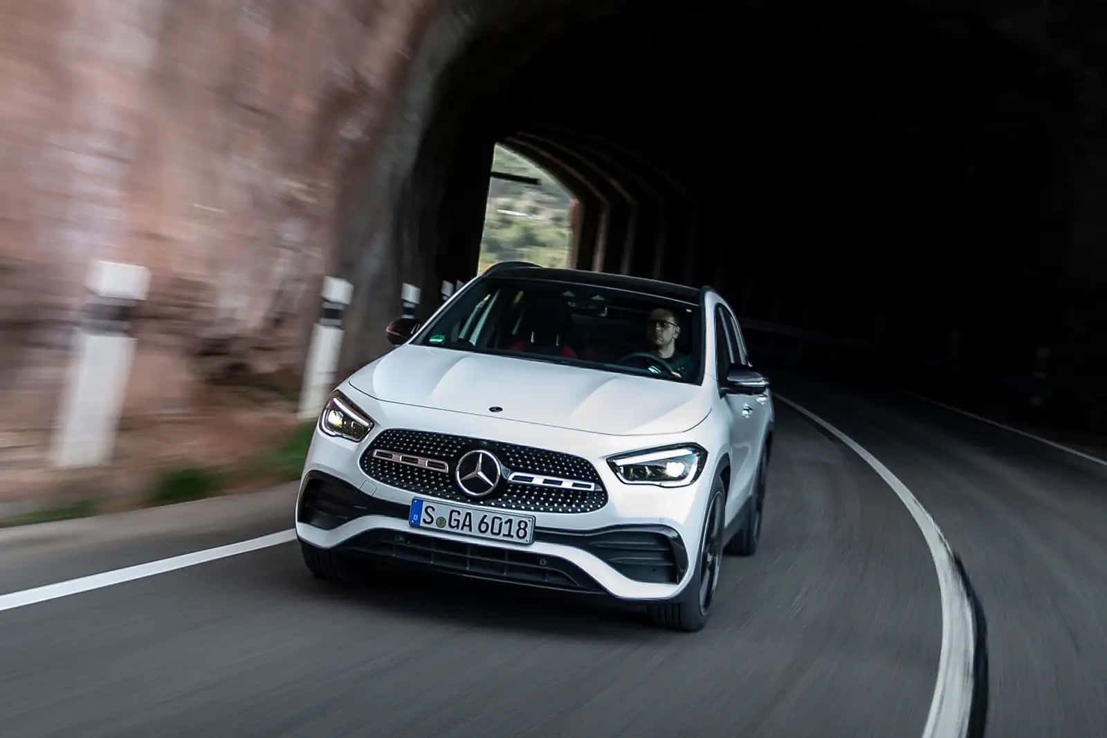 A Stunning Mercedes Benz Gla-class On The Open Road Wallpaper