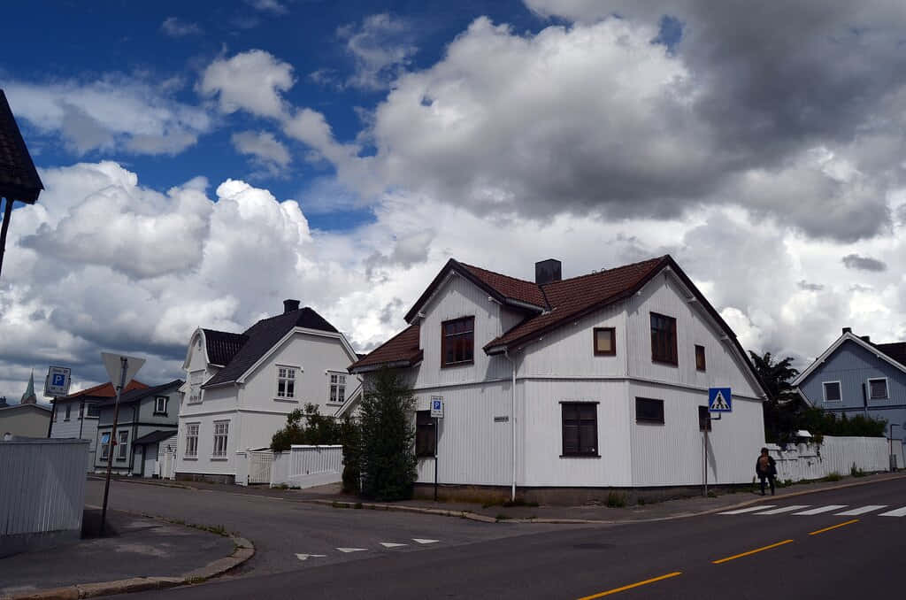 A Stunning Panoramic View Of Sarpsborg, Norway. Wallpaper