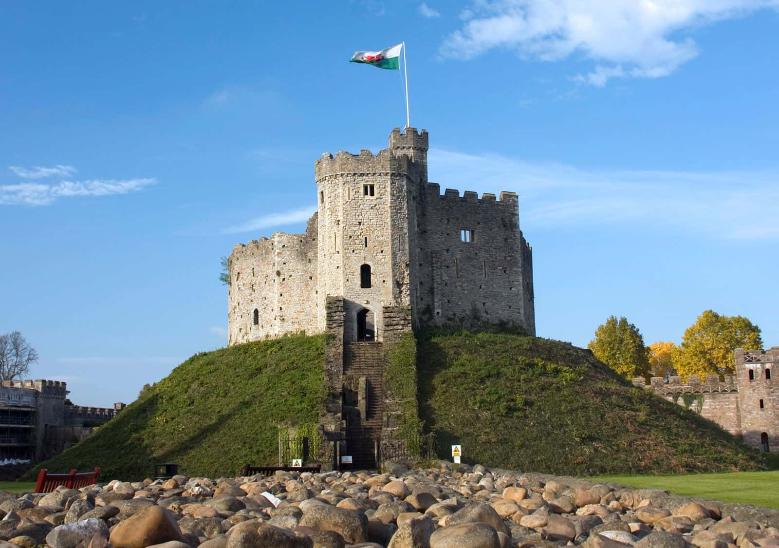 A Stunning View Of Cardiff Castle Wallpaper