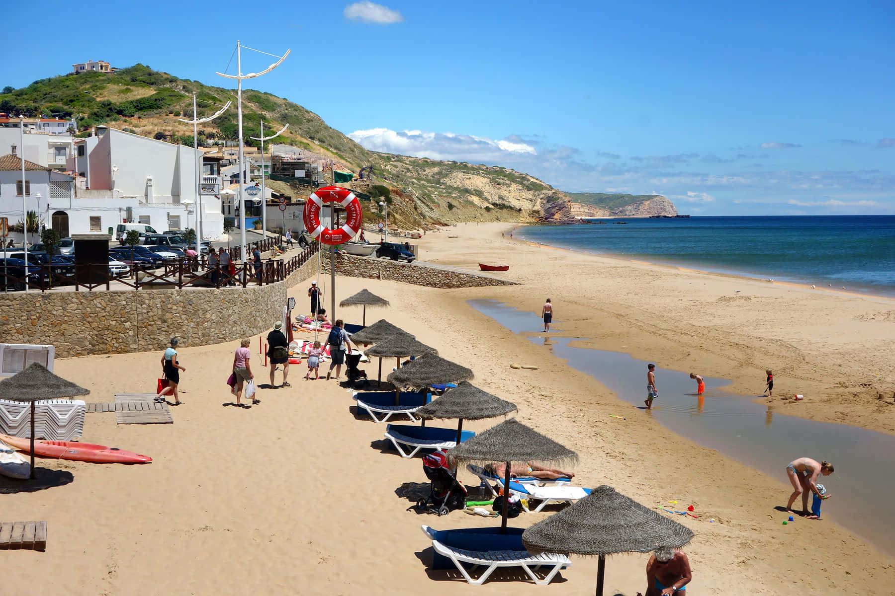 A Stunning View Of The Beautiful Portuguese Beach Wallpaper