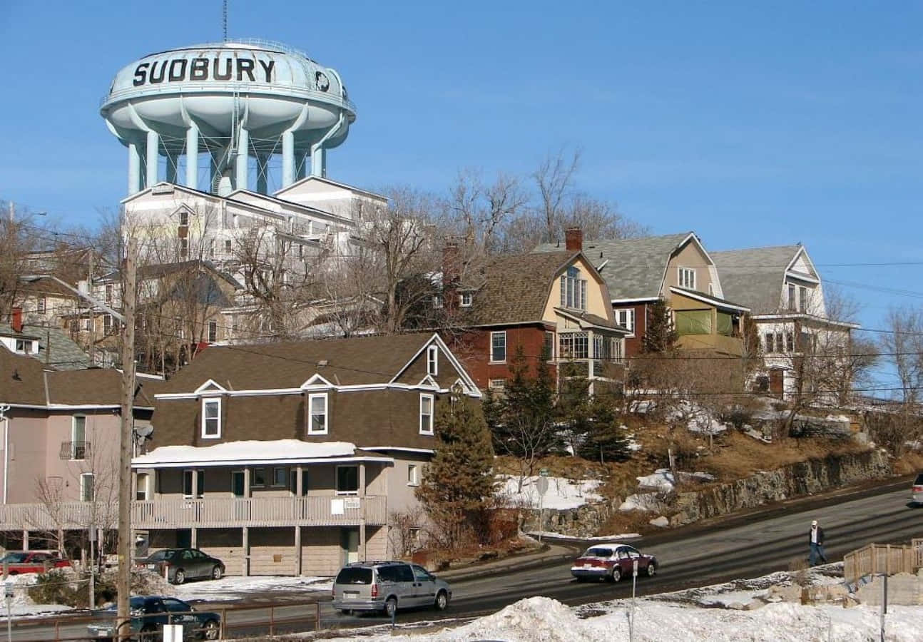 A Stunning Winter Landscape Of Greater Sudbury Wallpaper