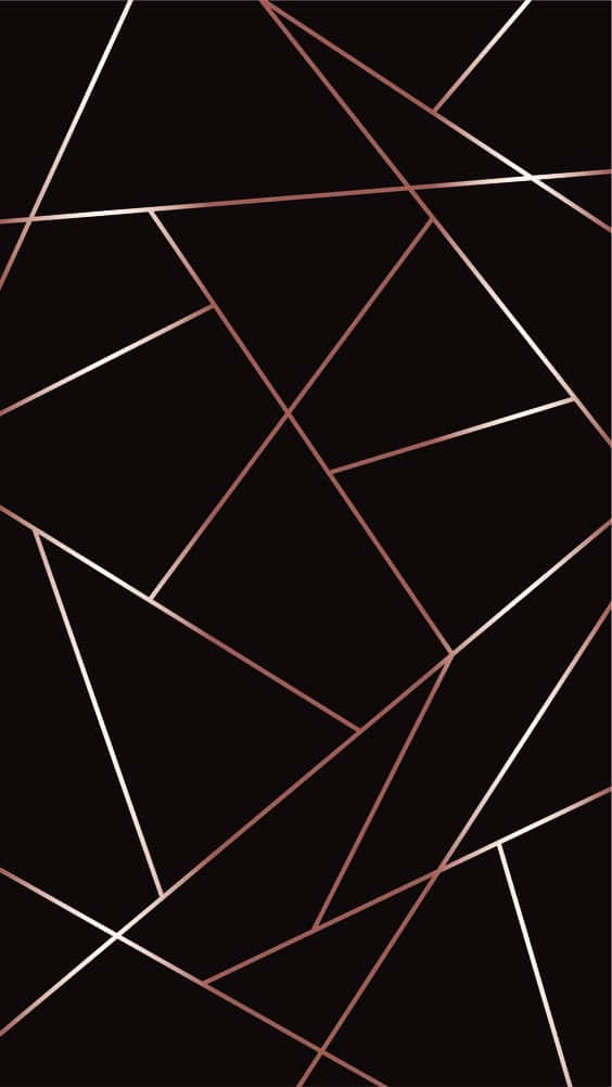 A Stylish Abstract Background Of Striking Rose Gold And Black Colors. Wallpaper