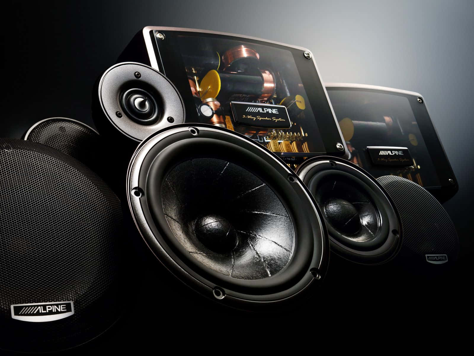 A Stylish Car Audio System With An Impressive Sound Setup Wallpaper