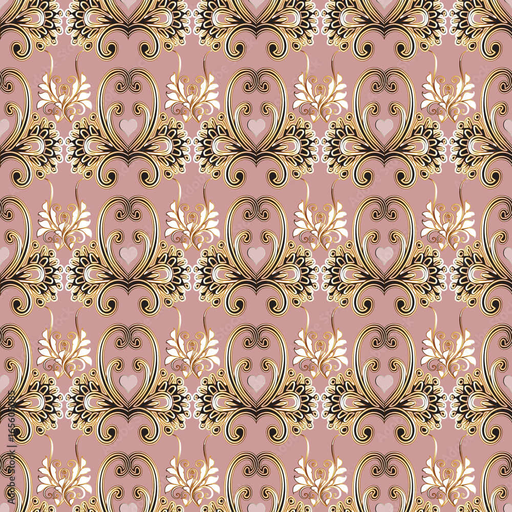 A Stylish Combination Of Light Pink And Gold Wallpaper