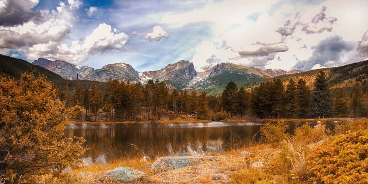 A Sunny Summer Day In Yellowstone, Wyoming Wallpaper