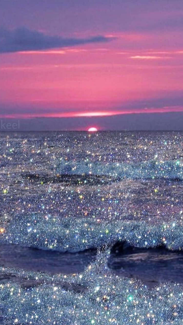 A Sunset With Glitter On The Ocean Wallpaper