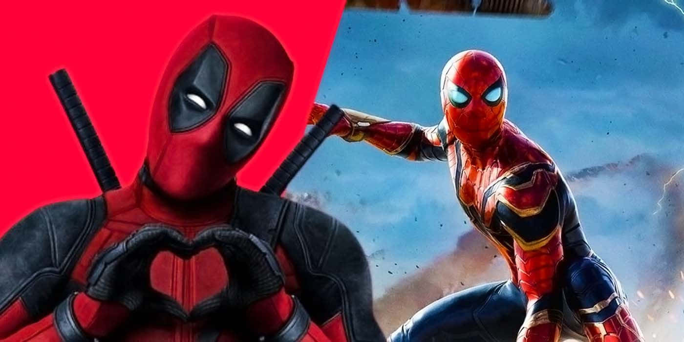 A Thrilling Crossover: Deadpool And Spiderman Team Up Wallpaper