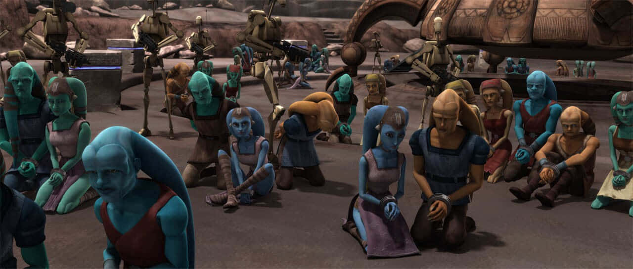 A Twi'lek From Tatooine Showing Off Their Unique Headtails Wallpaper