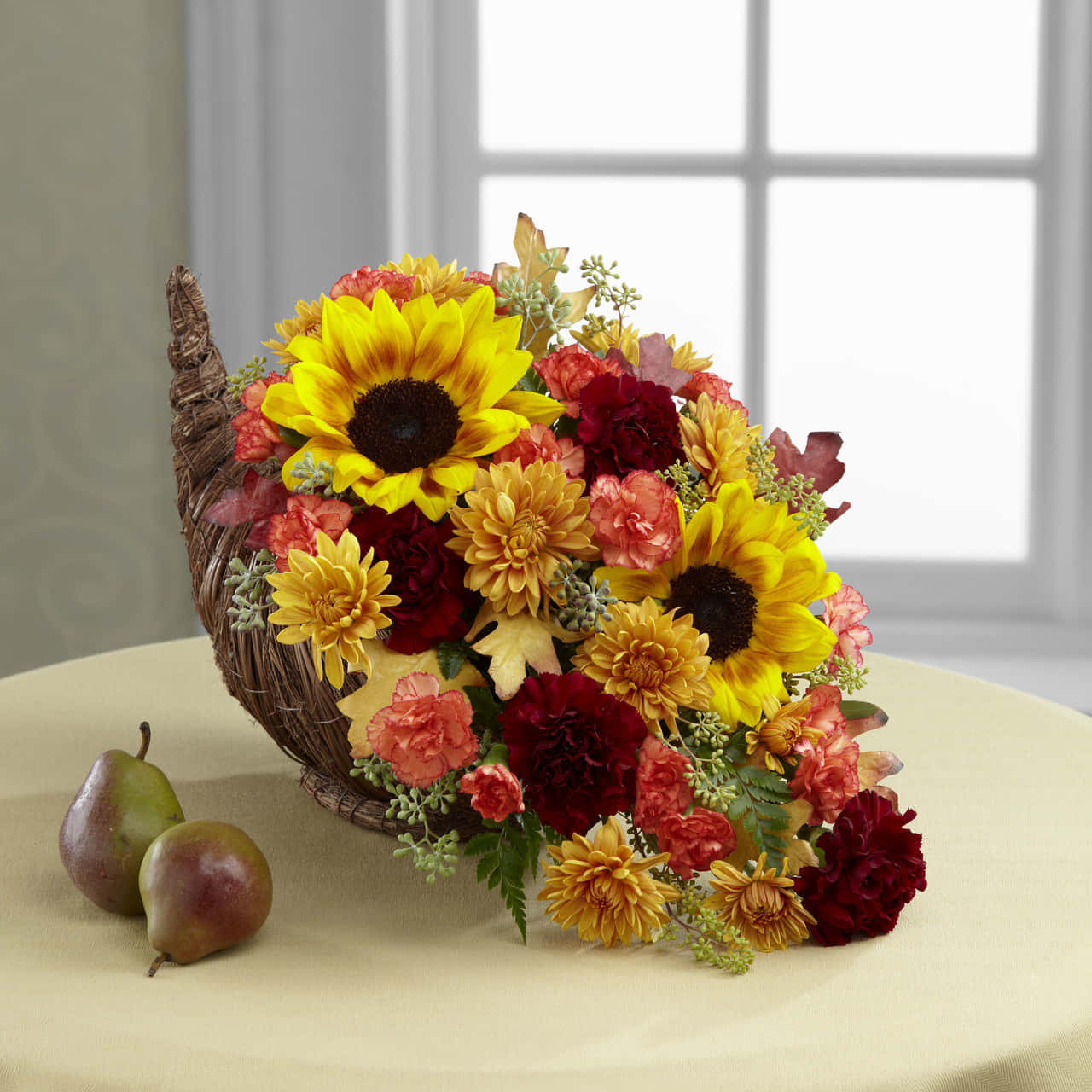 A Vibrant Fall Cornucopia Display Wallpaper