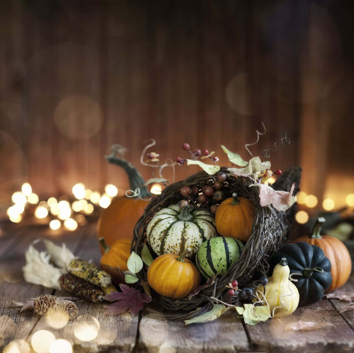 A Vibrant Fall Cornucopia Wallpaper