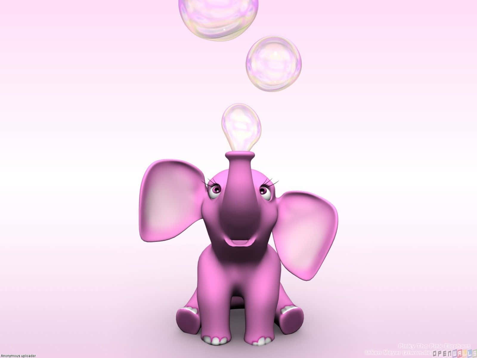 A Vibrant Pink Elephant Wallpaper