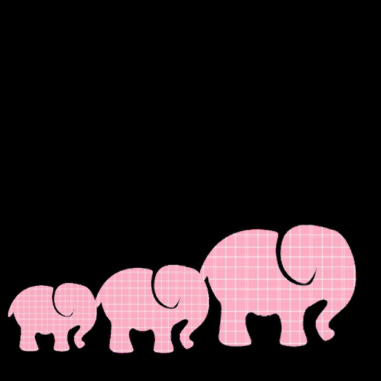 A Vibrant Pink Elephant Parading Under A Starry Sky Wallpaper