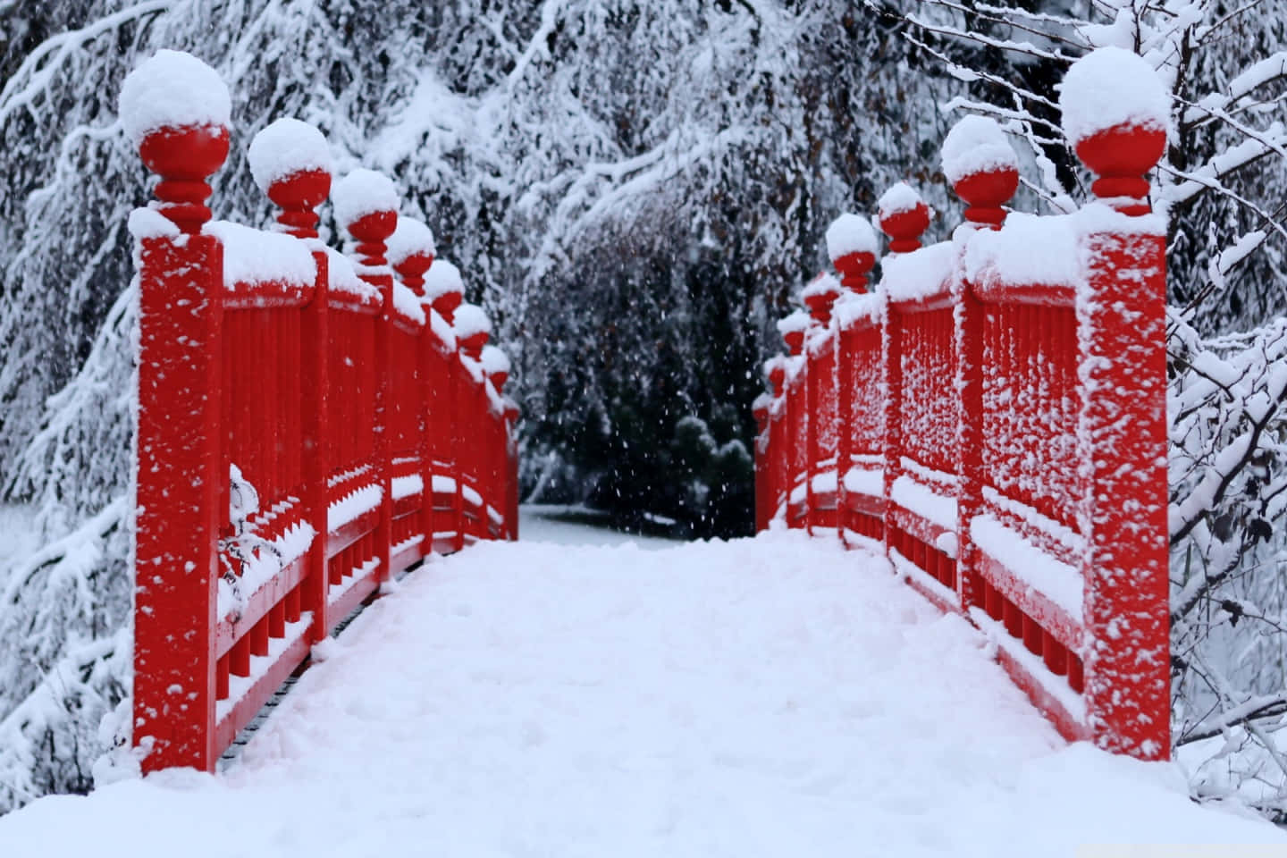 A Vibrant Red Japanese Cityscape Wallpaper