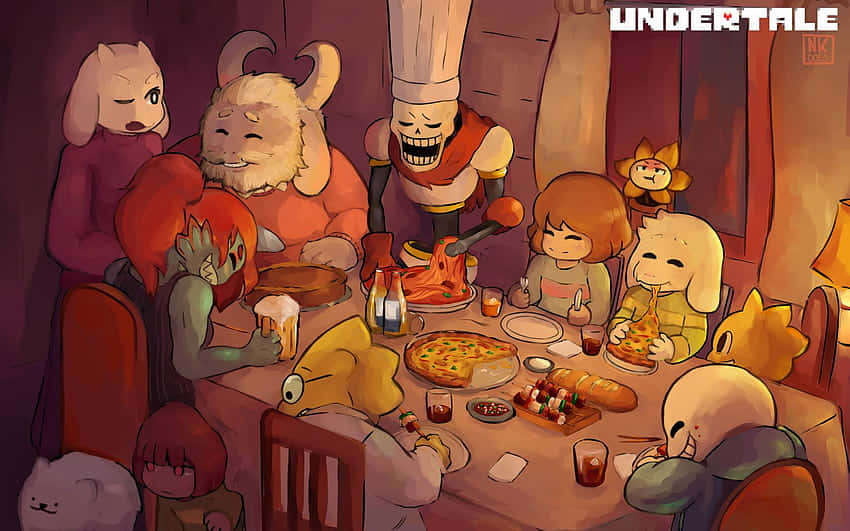 A Vibrant Undertale World On A Desktop Computer. Wallpaper