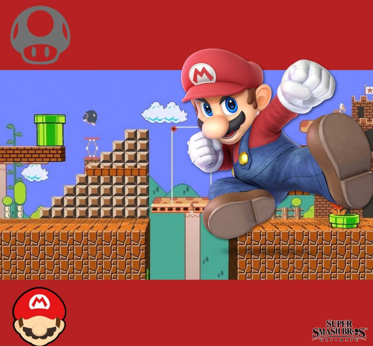 A Vibrant View Of The Mushroom Kingdom Wallpaper