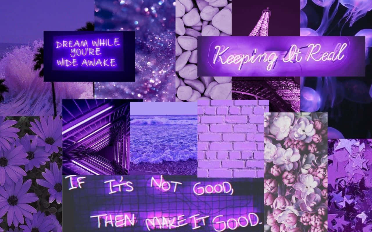 A Vibrant Vintage Purple Aesthetic Wallpaper