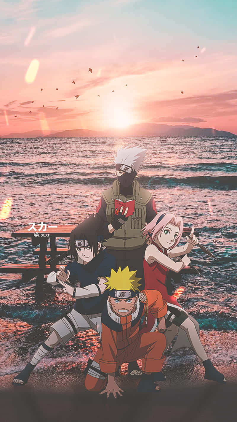 A View Of The Scenic Land Of Fire In Naruto Wallpaper